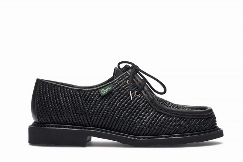 Paraboot Michael Raphia Derby Schuhe Herren Schwarz | SQI1987AT